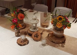 Tischschmuck Sonnenblume